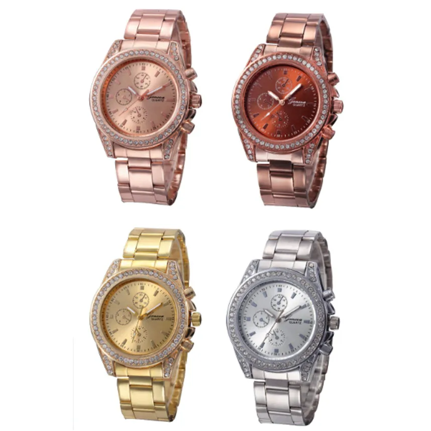 

Durable 2016 hot Metal Stainless steel watch Women montre femme Diamond Metal Band Analog Quartz Fashion Wrist Watchreloj hombr
