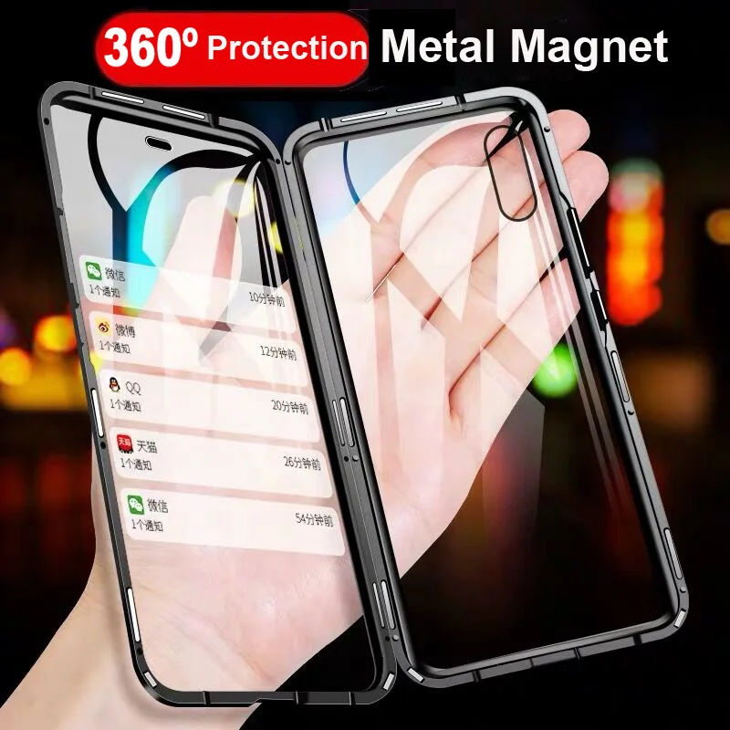 Магнитный металлический чехол Do Dawer для iPhone XR XS MAX X 8 Plus 7 + Чехлы из закаленного