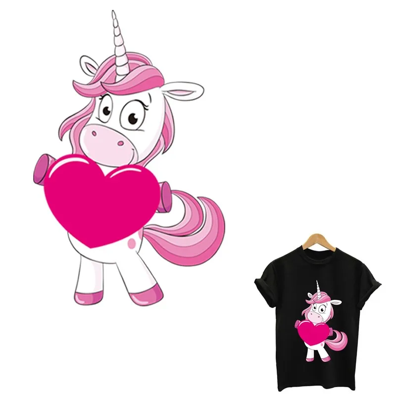 

stickers for clothes Unicorn heart shaped iron on patches application of one another stripes for clothing fusible patch garment