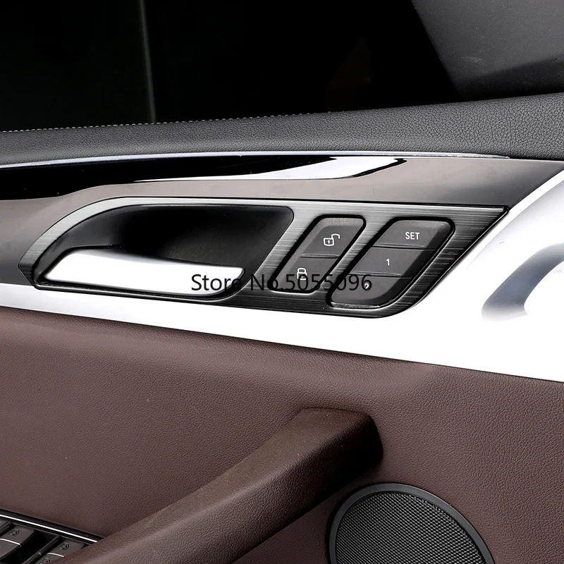 

Car Stainless steel Styling Interior Inner Side Door Handle Bowl Trim For BMW X3 G01 2018 2019 X4 G02 Auto Interior Accessories