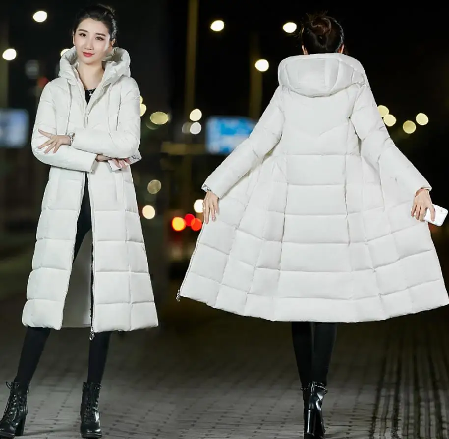 Новое зимнее женское плотное длинное пальто, Женское пальто большого размера, куртка