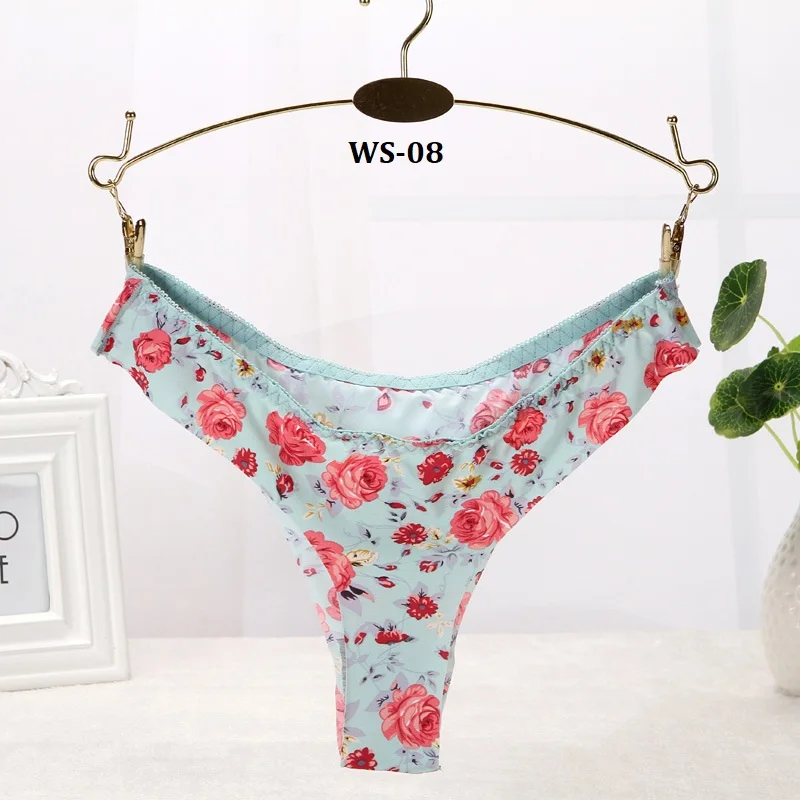 

1pcs Floral Brazilian Bikini Panties Briefs for Women Sexy Thongs Women's Seamless Underpants Underwear Female Calcinha Lingerie