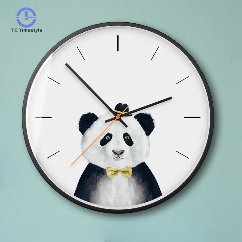 

Wall Clock Nordic Living Room Creative Fashion Cartoon Art Decorative Accessories Modern Mute Bedroom Quartz Wall Clocks