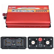 Portable Car Inverter DC 12V To AC 220V 3000W Car Charger Power Inverter Supply Converter Adapter With Double Universal Socket