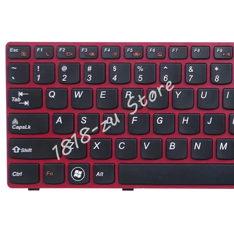  YALUZU US red New English Replace laptop keyboard For Lenovo G580 Z580A G585 Z585 G590 Series noteb