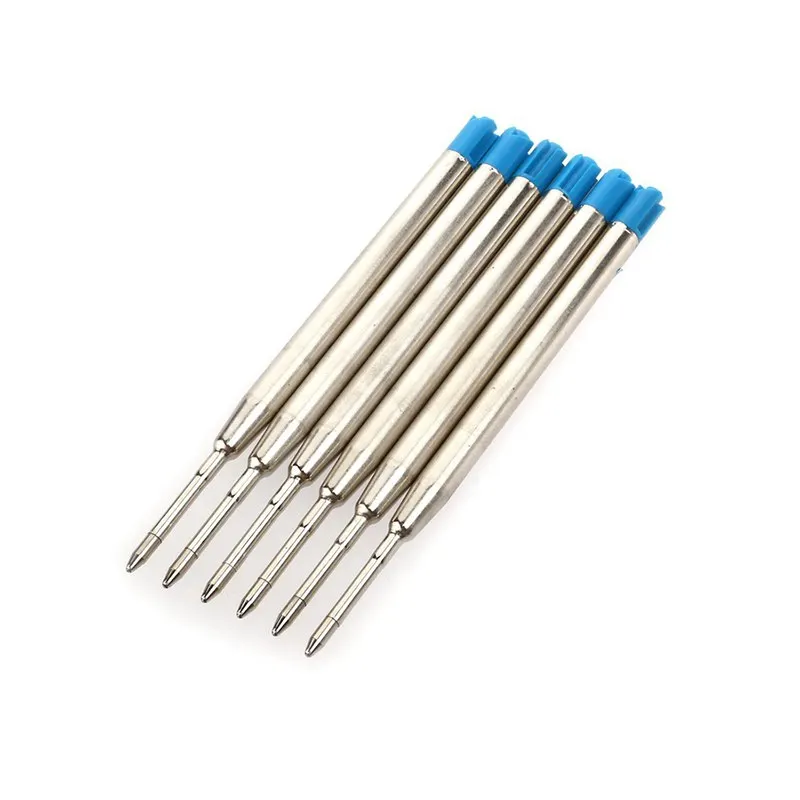 

6 ballpoint pen refills 10 cm blue large refill refills