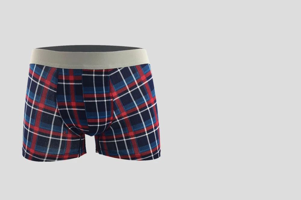 Удобные Мягкий хлопок Boxershorts Нижнее белье для Для мужчин пикантные плед уникальный трусы Algodon cuecas masculina marca боксер calzoncillos