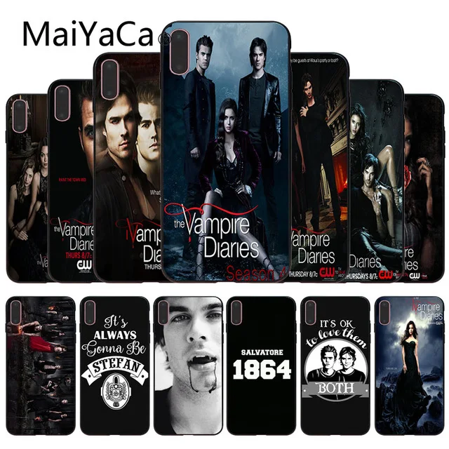 MaiYaCa The Vampire Diaries for Samsung S3 S4 S5 S6 S7 S8 S9 plus edge Note 4 5 7 8 Black Soft Shell Phone Case Rubber Silicone | Мобильные