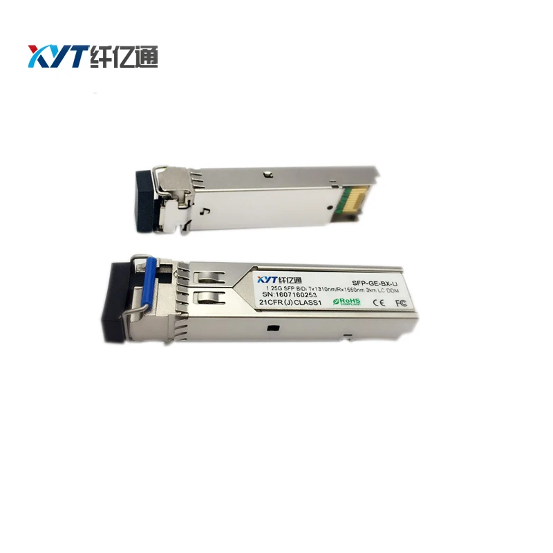 

Free shipping SFP BIDI 1.25G 1310/1550nm(1550/1310nm) 3km single fiber LC/SC DDM optical BIDI sfp transceiver