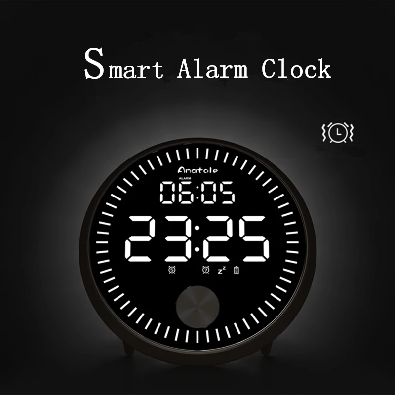 Touch sensitive electronic led smart alarm clock Creative Dynamic