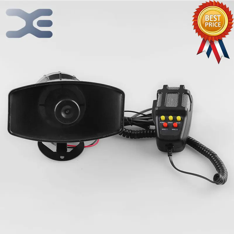60W 12V Автомобильная сигнализация для грузовиков, полицейский пожарный громкий динамик, PA сирена, звуковой сигнал, микрофонная система, комплект