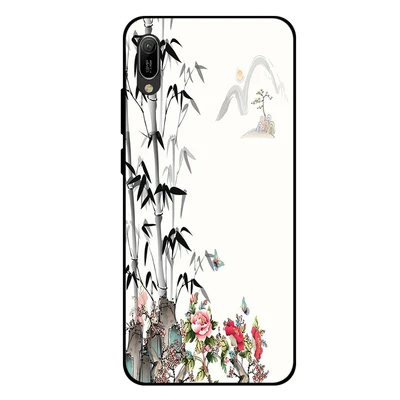 Casing For Huawei Enjoy 9E 9e Silicone Soft Shell Back Cover For Huawei Enjoy 9 E Cute Cartoon Patterned Phone Cases Enjoy9E - Color: Black
