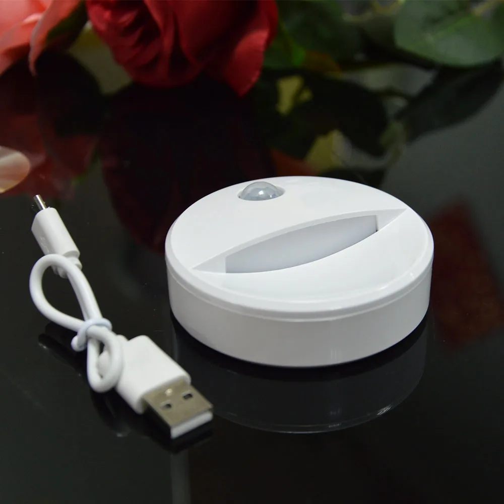 Светодиодный светильник для шкафа с датчиком движения, заряжаемый от USB, светодиодный светильник для шкафа, ночной Светильник для дома, светильник ing