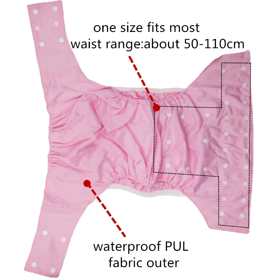 Моющиеся тканевый подгузник для взрослых замши внутренняя недержание брюки для девочек непромокаемые Многоразовые детские подгузники