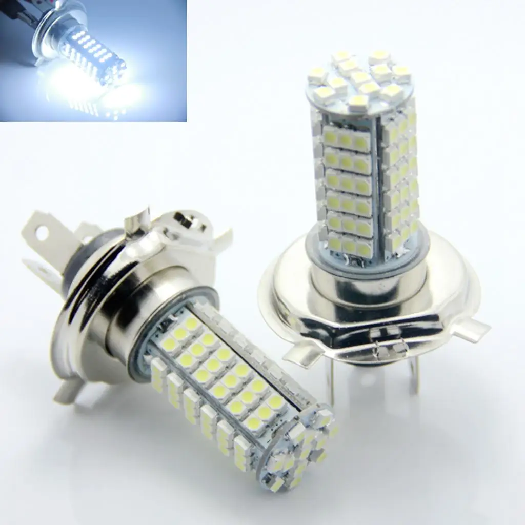 2015 New 2pcs H4 White 102SMD Car LED Fog Head Light Styling Source Free Shipping |