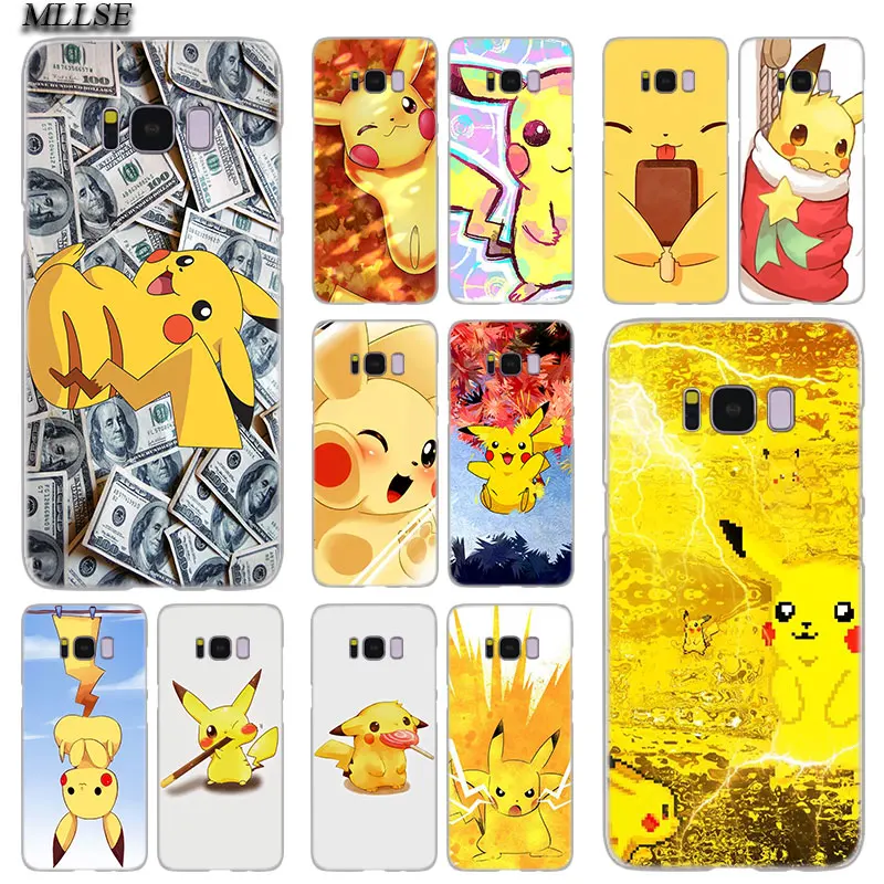 

MLLSE pokemons pika Fashion Transparent Case Cover for Samsung Galaxy S10 Lite S9 S8 Plus S7 S6 Edge S5 S4 Mini Cover Hot