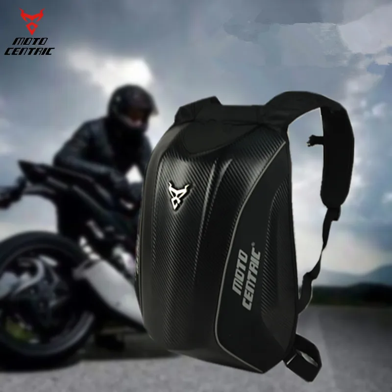 

Motocentric Motorcycle Backpack Carbon Fiber Motocross Racing Riding Helmet Bag Motorbike Knight Backpack Reflective