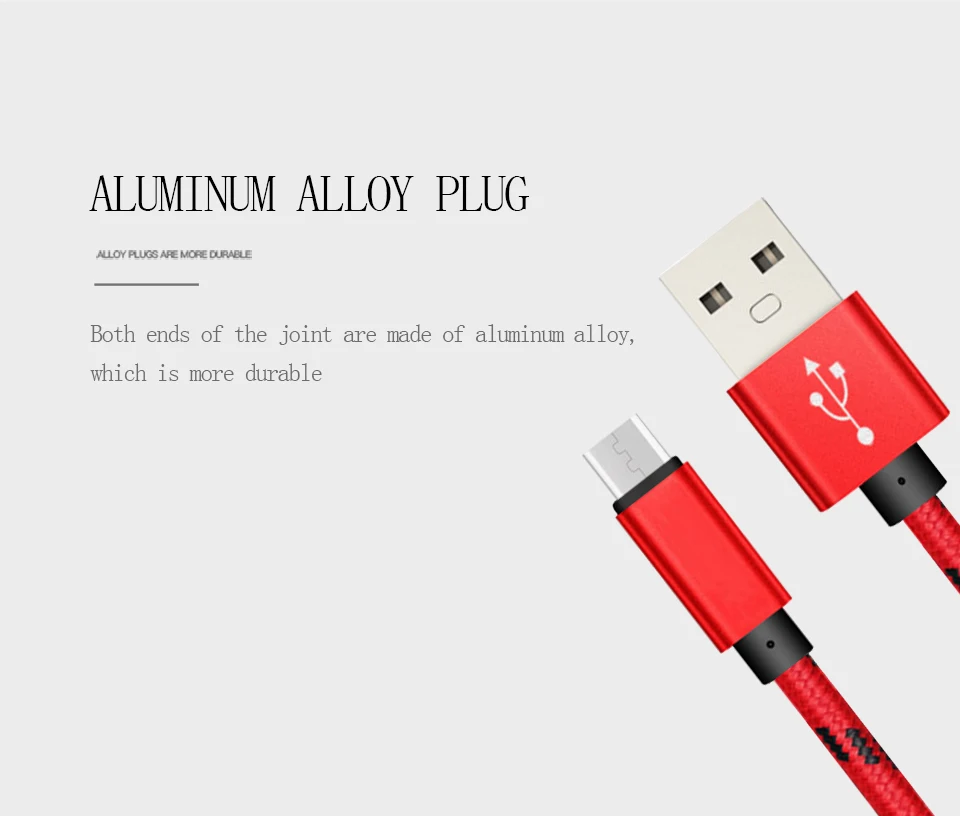 5V2A Mobile Phone Cable Fast Charging Micro USB Cable Lattice Nylon USB Sync Data For Tablet Android Phone Micro Wire 1m  (2)