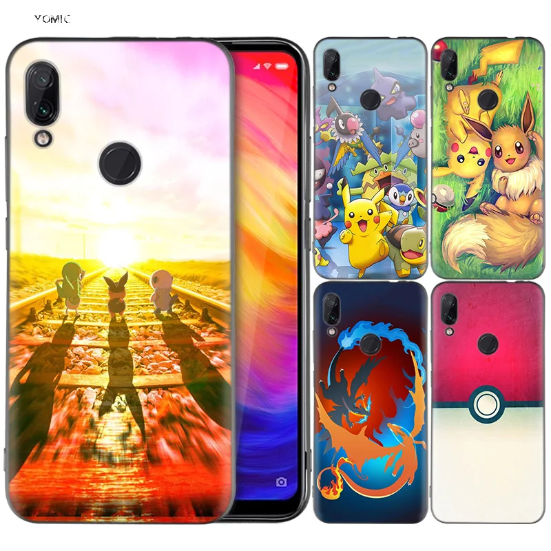 

Silicone Coque Case for Xiaomi Redmi Note 7 6 5 Pro Mi A1 A2 8 Lite 9 GO Poco F1 S2 4 4X Plus Cartoon Pokemons