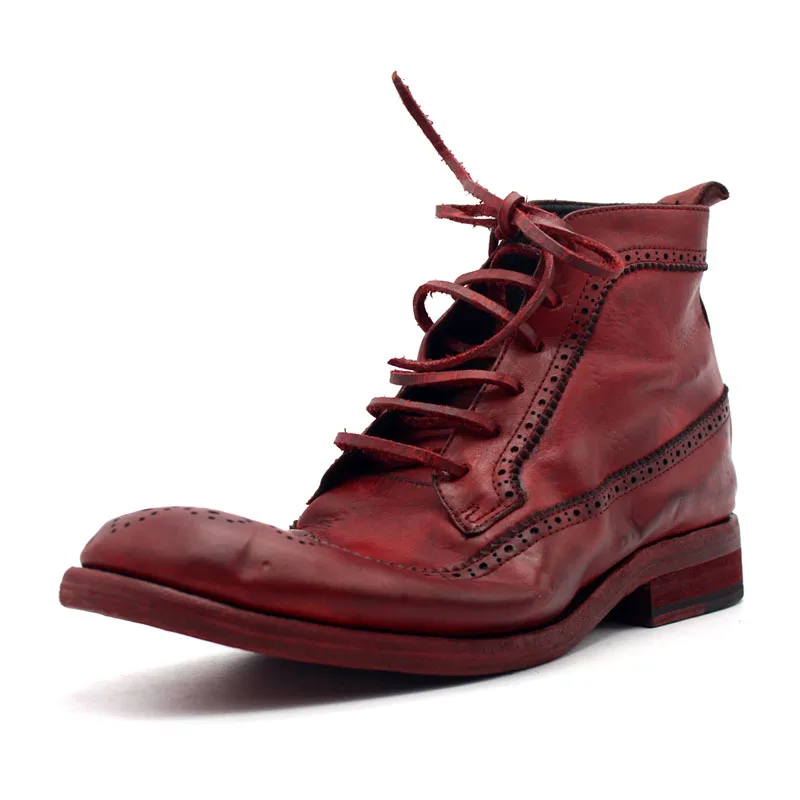 do Tornozelo Botas Lace Up Salto Brogue