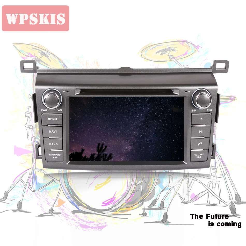 Best 4GB RAM 64GB Android 9.0 Car DVD GPS Radio stereo For RAV4 2013-2018 RAV 4 With WiFi Bluetooth 1024*600 HD Stereo Audio Screen 1