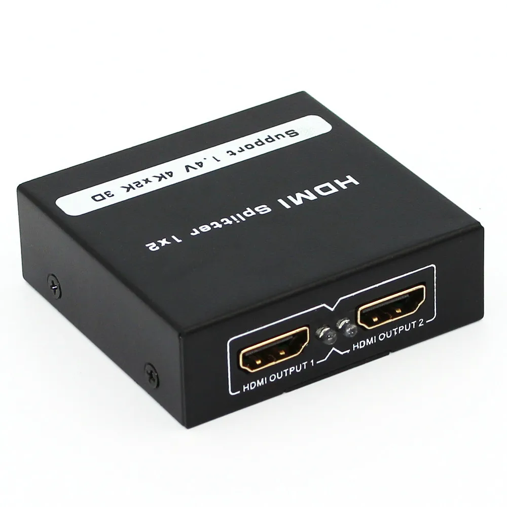 HDCP HDMI Разделение тер видео Full HD 1080 p HDMI коммутатор 1X2 Разделение 1 в 2 усилитель двойной Дисплей для HDTV DVD PS3 Xbox