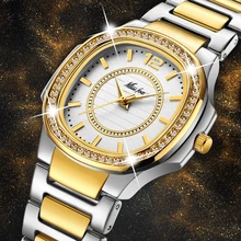 Relojes de mujer, reloj de moda para mujer, reloj de diseño Geneva 2020 para mujer, reloj de pulsera de lujo con diamante de marca dorado, regalos para mujer