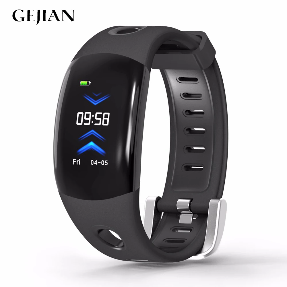 

GEJIAN smart bracelet IP68 waterproof sports fitness pedometer heart rate monitoring watch men women smart watch for iOS Android