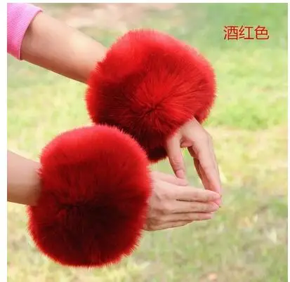2 шт./партия декоративные кольца из искусственного лисьего меха|fur arm|fur cuffsfaux fur cuffs