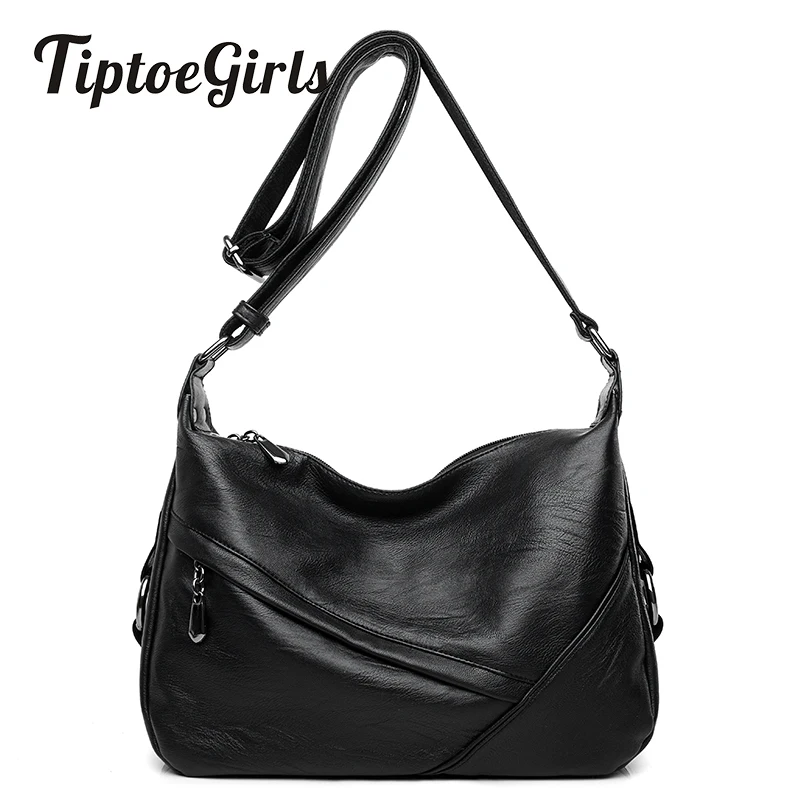 

New Korean Handbag Shoulder Messenger Bag Middle-Aged Lady Mother Package Soft Leather Simple Wild Large Capacity Package