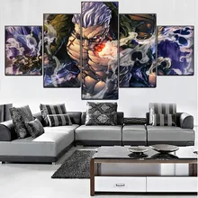 Anime Een Stuk Schilderen 5 stuk Roker Foto Moderne Canvas Afdrukken Type Stijl Wall Art Home Decoratieve Kader Cuadros(China)