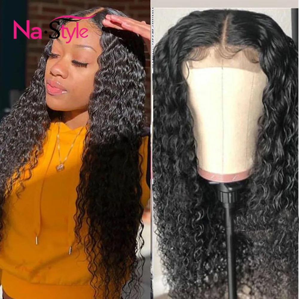 

Wet And Curly Deep Part Lace Front Wigs For Black Women 150 Density 360 Lace Frontal Wig Pre Plucked With Baby Hair Long Wigs