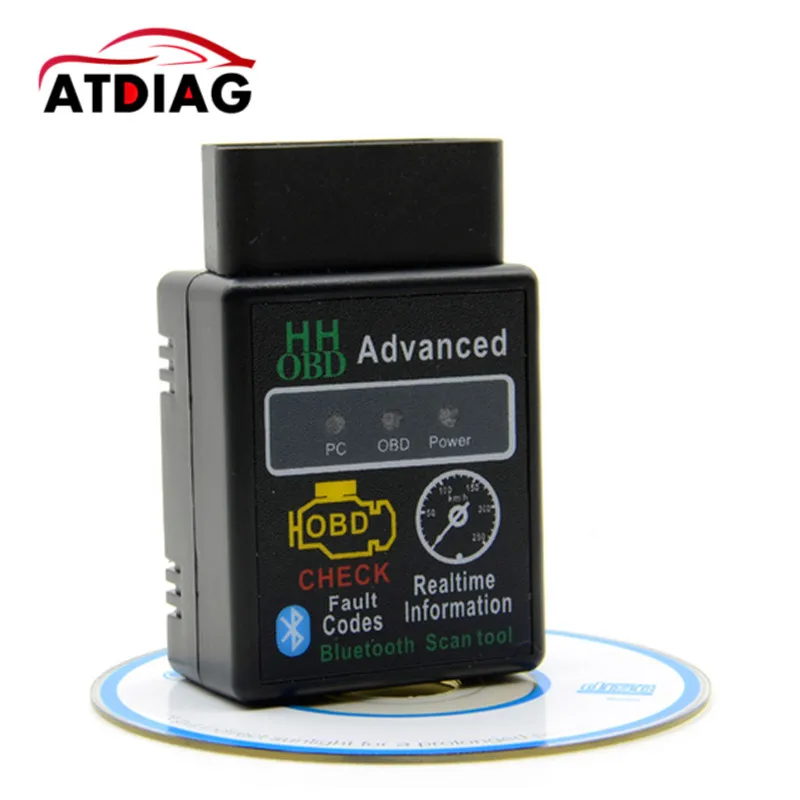 

Hot Sale For Android Windows MINI ELM327 HHOBD HH OBD Bluetooth OBD2 V2.1 Black Smart Car Diagnostic Tool
