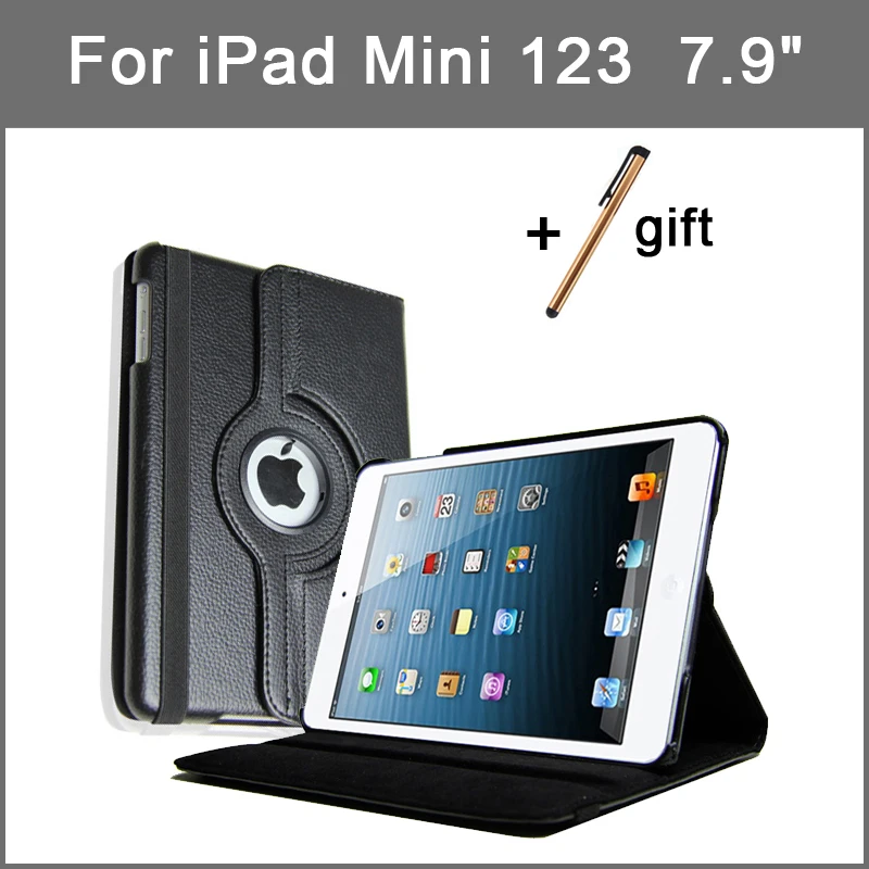 

New 360 Rotating Case for iPad mini 1 mini 2 mini 3 Flip Stand Protective 7.9'' Casefor iPad mini 1 2 3 dormant protective shell