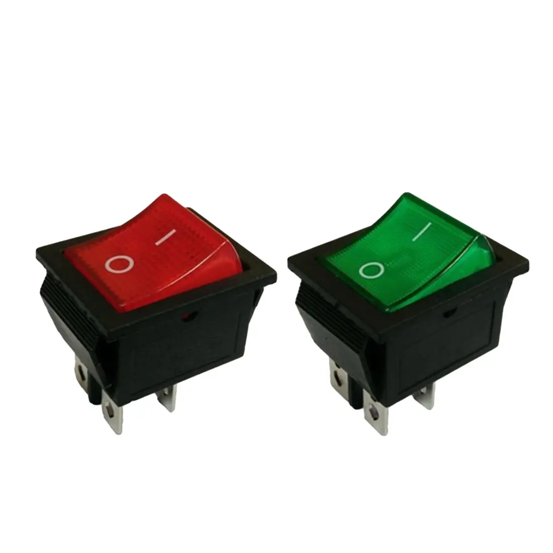 

1pcs Promotion Light 4 Pin DPST ON/OFF Snap in Boat Rocker Switch 10A/220V AC Green Red