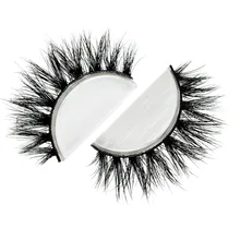 Free shipping in stock lilly mykonos 100% real handmade siberian mink fur strip lashes 3d d008 mink eyelashes