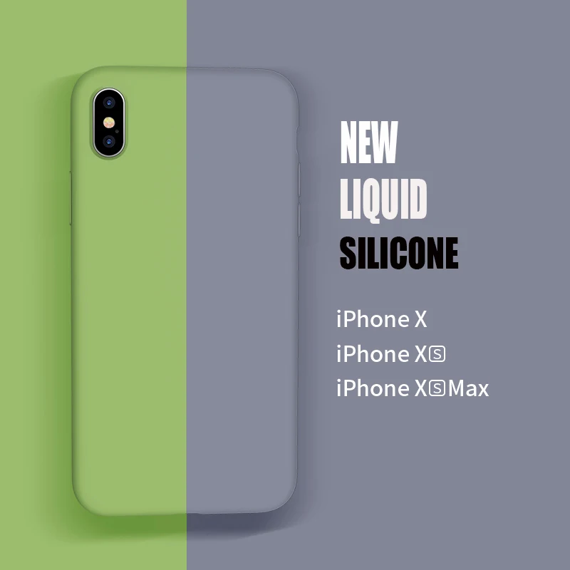 TEO Original Soft Cases for iPhone 7 8 Phone Case XR XS 11 Pro MAX X Liquid Silicone Back Cover 6 6s PLUS |