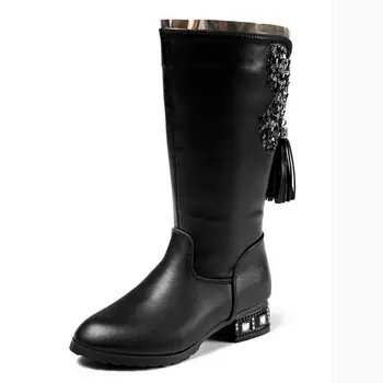 

Girls Over the Knee Soft Bottom Boots Princess Warm Flat Soft Sole Boots Round Toe Comfortable Fashion Boots AA11198