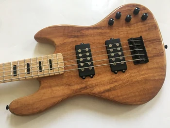 

flame maple 5 string electric bass guitar