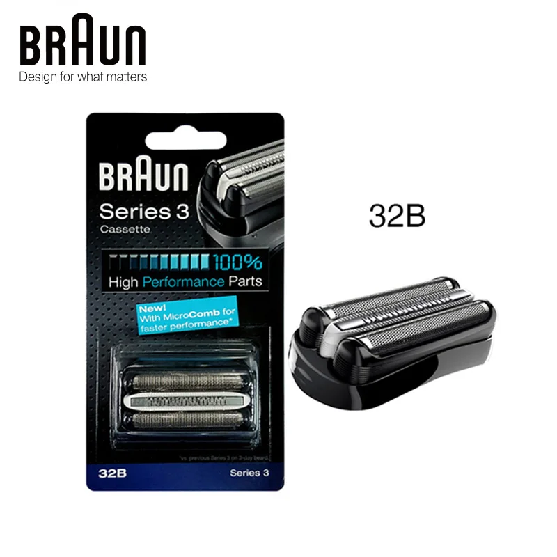 Бритва Braun Series 3 Cassette 32B 32S BT32 21B бритва головка высокая производительность части фольга и резак триммер для бороды и гребень для укладки