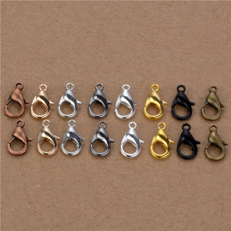 Застежки карабины для ожерелья 50 шт./лот 10 12 мм 8 цветов|parrot clasps|lobster clasplobster clasp hooks |