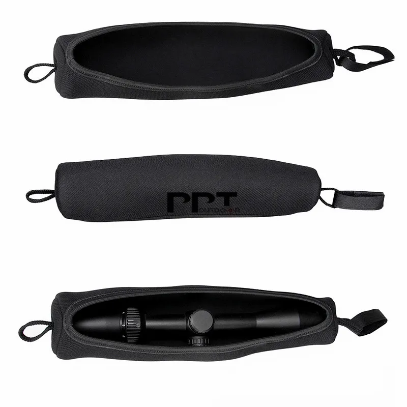 Hot Sell Neoprene Rifle Scope Cover Black Color for Hunting Shooting Use PPT6-0096