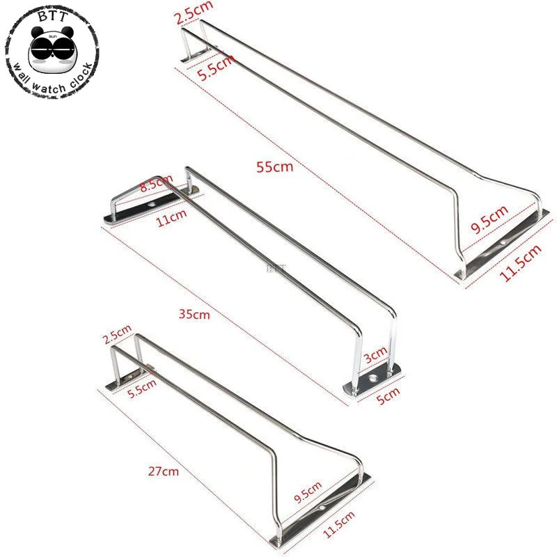 Высокое Качество Полезная 27/35/55 см Нержавеющая сталь стеклянный шкаф для вина держатель крючок вешалка полка