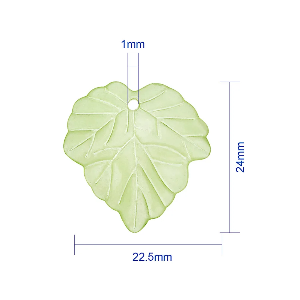 100 шт прозрачные матовые акриловые шармы для подвески светло-зеленого и белого цветов для самостоятельного изготовления ювелирных изделий для украшения дома и офиса, 24x22,5x3 мм