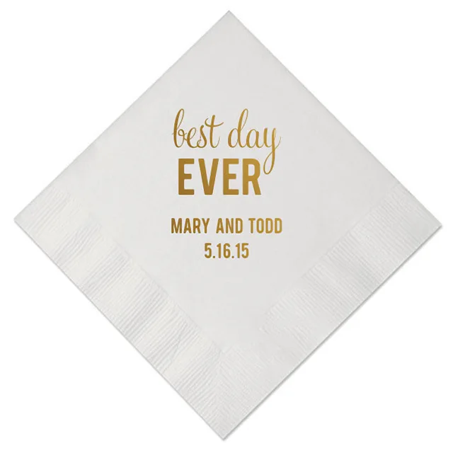 set of 100 personalized napkins decoupage tissue paper custom table