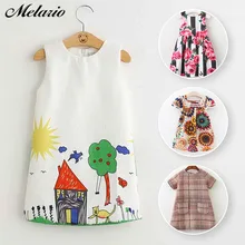 Melario/платье для девочек; коллекция года; зимняя детская одежда; одежда для детей; Брендовое платье принцессы с рисунком для малышей; сезон осень-весна; вечерние платья