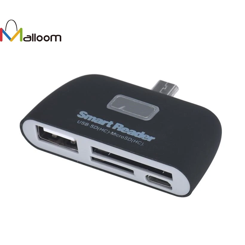 Malloom Micro USB 3 в 1 устройство чтения карт памяти адаптера для смартфонов USB/TF/SD для samsung Galaxy s7 защитой от перегрузки по току