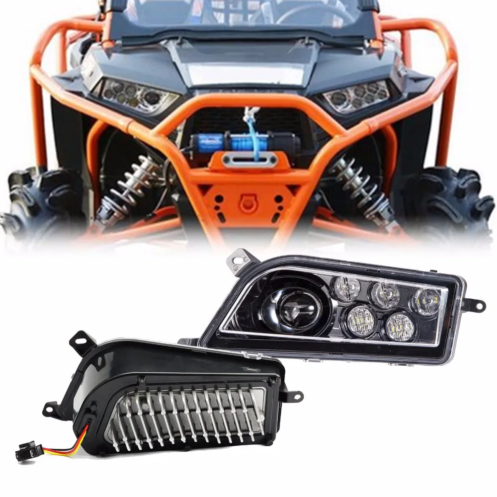 Черный Polaris RZR 1000 светодиодный фар 2015 2017 900 преобразования фары комплект 2014 2016 XP Turbo