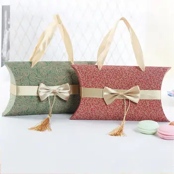 

25pcs/set Innovative Collapsible Paper Box Scarves Pillow Gift Package Box for Wedding DIY Gift Candy Portable Hand Boxes