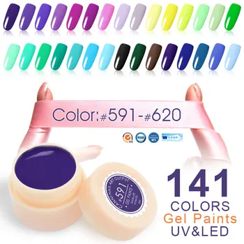 CANNI Painting Color Gel New 141 Colors 5ml Jar Pure Colors 50618 Nail Art Salon Recommended Soak UV LED Nail Gel Color Paints